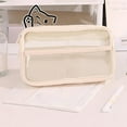 thumbnail image 6 of High Capacity Pencil Pen Case, Pencil Bag Pouch Box Organizer Cases, Portable Journaling Supplies With Easy Grip Handle & Loop, White, 6 of 7