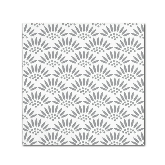 Trademark Fine Art 'Geo Petal White Grey' Canvas Art by Jyotsna Warikoo
