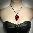 thumbnail image 6 of Necvior Lace Oval Charm Necklace Gothic Raven Jewelry Raven Choker Necklace Protections, 6 of 6