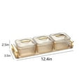thumbnail image 3 of Fruit Tray with 3 Storage Jars, Clear Plastic Snack Display Tray, with Lids, Serving Tray for Kitchen Party, Food-Grade Material, Easy to Clean, Suitable for Candies Nuts Snacks, 3 of 5