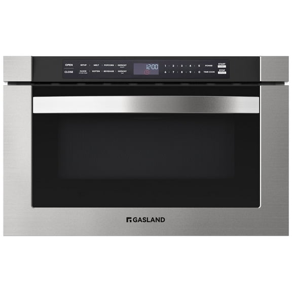 GASLAND 24 Inch 1.2 Cu. Ft. Built-in Microwave Drawers in Stainless Steel, 1000 W