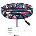 thumbnail image 2 of Irregular graffiti Round Bar Stool Seat Covers, Elastic Round Chair Cover Stool Seat Slipcover Bar Stool Cushions Round Pad for 12-14 inch, 2 of 5