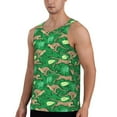 thumbnail image 2 of Easygdp Leopard Print Men's Tank Top, Sleeveless Muscle T Shirts, Breathable, Quick-Dry, Loose for Gym, Running, Fitness - 3X-Large, 2 of 9