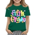thumbnail image 2 of EnJoCho Girls Short Sleeve T Shirts Kids Summer Crewneck 5th Grade Tops Basic Tees Boys Back-to-School Tshirt School Unifor𝗆 Shirts Back-to-School Tops for Elementar𝗒 Girls, 2 of 5