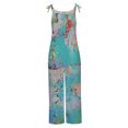 thumbnail image 4 of Dyegold Jumpsuits for Women Casual, Jumpsuit Rompers for Women Fashion Comfy Summer Playsuit Loose Floral Print Square Neck Sleeveless Rompers Overalls, 4 of 6