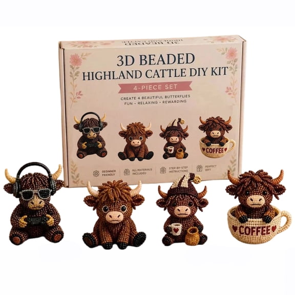 Clearance! 3D Beaded Craft Kit - Small World Scene, Creative Beading Activity, Arts and Crafts for Kids, Great Gift Idea,A