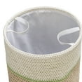 thumbnail image 6 of Honey-Can-Do Paper Straw Set of 3 Nesting Storage Baskets with Handles, Natural/Green, 6 of 8