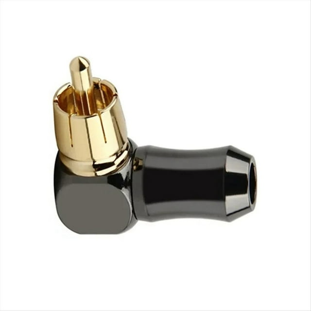 1 Uds. Conector Conector de Audio Macho Codo de Ángulo Recto de 90 Grados Conector de Terminal de Altavoz para Soldar Cable de Vídeo