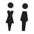 thumbnail image 2 of Letreros para baños de hombres y mujeres Letreros para puertas de baños Placas multiusos resistentes y de uso general Letreros de dirección para baños, 2 of 8