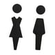 thumbnail image 3 of Señales para baños de hombres y mujeres, placas de señalización para baños, señales genéricas fáciles de usar para baños públicos, bares de hoteles, 3 of 10