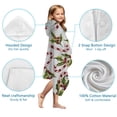thumbnail image 7 of White Christmas Candy Cane Pattern Hooded Bath Towel，50"x30" for Ages 3 To 12 Kids, Quick Dry Lightweight Soft Microfiber Hood Beach Towel Cover Up for Kids, 7 of 7