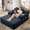Blue, variant on S-HOME Plush Corduroy Chaise Lounge Sofa Bed With High Rebound Foam Cushion, Extra-Wide Armrests 3 Pillows for Modern  Living Rooms Apartments, Purple