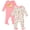 Lion Pink Oatmeal, variant on Disney Princess Baby Girls' 2-Pack Footed Sleep N' Play Coveralls Princess Pink White