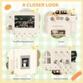 thumbnail image 5 of Arlopu Kids Play Kitchen, Wooden Kitchen Playset with Realistic Lights & Sounds, Interactive Pretend Kitchen with Chalkboard, Sink, Water Dispenser & 6 Pcs Cookware for Toddlers, 5 of 9