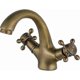 thumbnail image 1 of Retro Antique Brass Bathroom Faucet Two Handle Basin Mixer Tap Brushed Nostalgic Bathroom Mixer Tap, 1 of 5