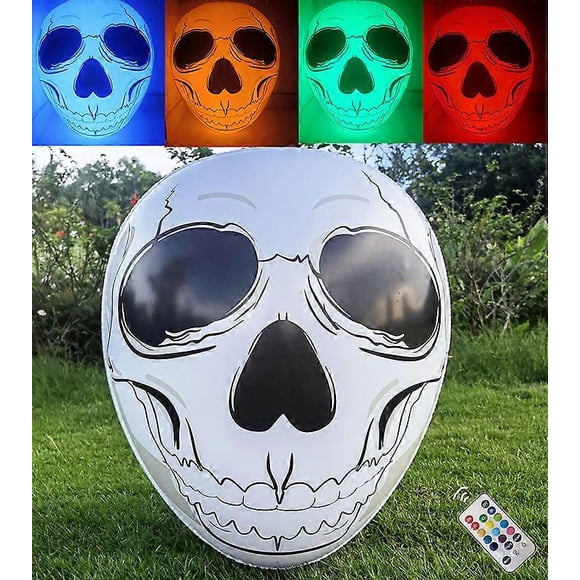 16 Inch Remote Control Board Halloween Horror Eyeball Bar Haunted House Mall Decoration Can Be Hung Thickened Inflatable Luminous Horror Theme Party D