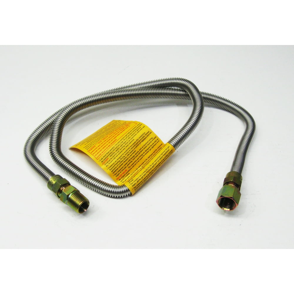 Stainless Steel Gas Dryer Installation 48" 4' Connector With Fittings