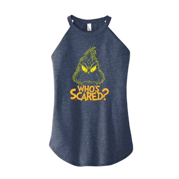 The Grinch - Who's Scared - Juniors High Neck Tank Top