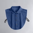 thumbnail image 2 of Baberdicy Women's False Jean Collar, Fashion Dickey for Blouse, Office Wear, Trendy Layering Blue Universal Fit, 2 of 6