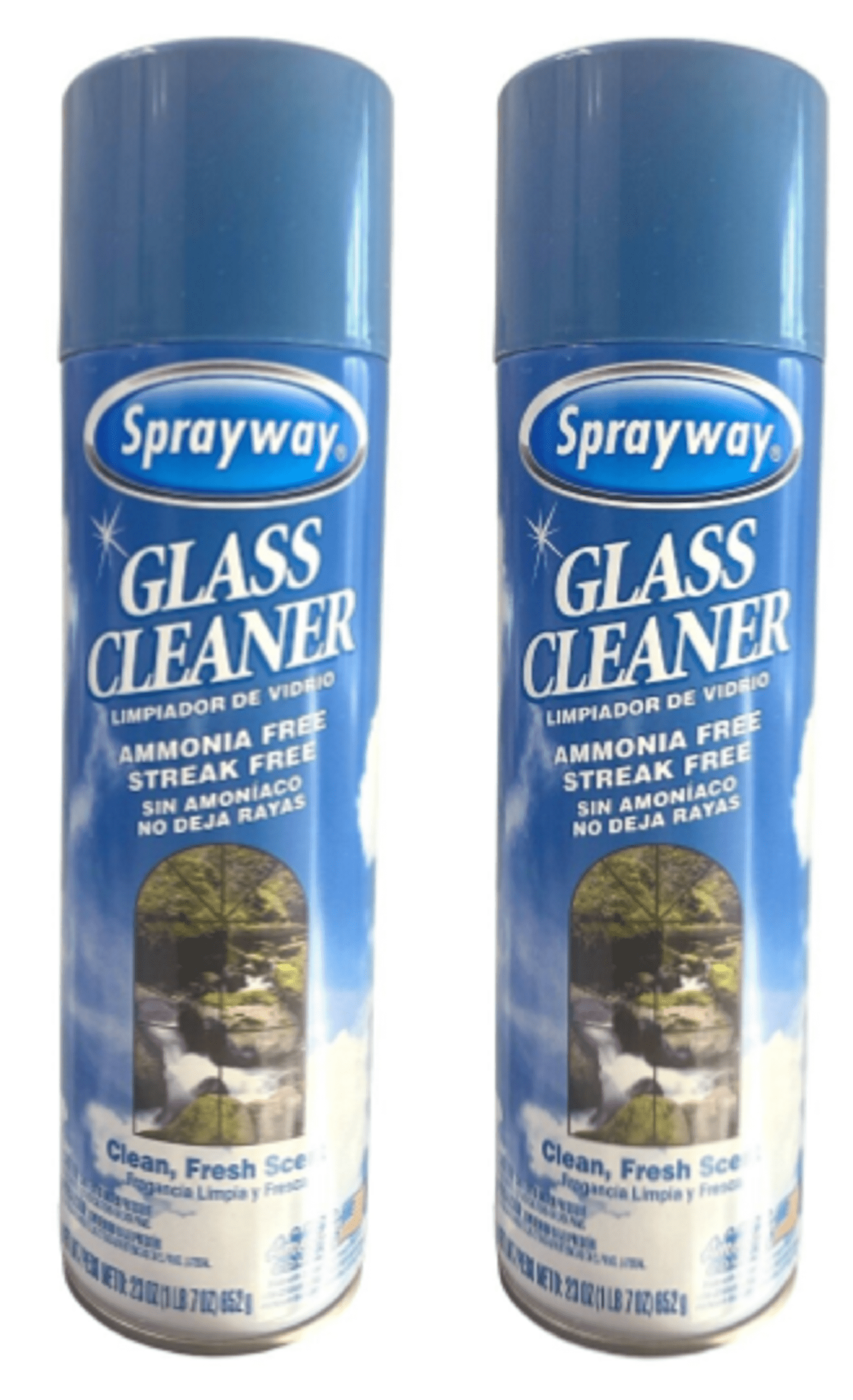 Sprayway Glass Cleaner Amonia Free Streak Free Clean Fresh Scent 23 oz