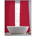 thumbnail image 6 of Sheer Curtain Panels Red Rod Pocket Voile Window Curtains Solid Color Window Treatments Ligh Filtering Privacy Curtain Drapes for Bedroom Living Room 2 Panel Set 108 Inch Length,, 6 of 9