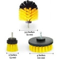 thumbnail image 6 of Vila Drill Brush Set, Yellow, Durable Synthetic Fiber, Attaches to Any Drill, Effectively Removes Stains, Great for Tubs, Shower Pans, Floor Tiles, Glass Stove Tops, 3-Pack, 6 of 6