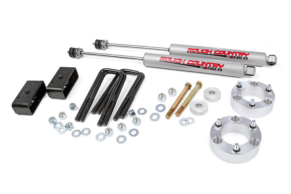 Rough Country - 745N2 - 3-inch Suspension Lift Kit w/ Premium N2.0 Shocks for Toyota: 05-17 Tacoma 4WD, 05-17 Tacoma PreRunner 2WD