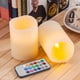 thumbnail image 2 of Lámpara de vela LED RGB, 3 velas LED multicolor sin llama, funciona con pilas y temporizador de control remoto para decoración de interiores y exteriores, bodas y Navidad [Clase energética A++], 2 of 5