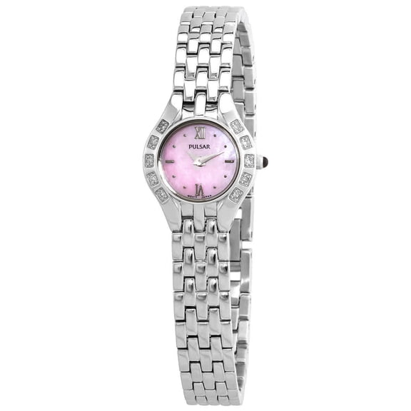 Pulsar Diamond Pink Dial Ladies Watch PEG665