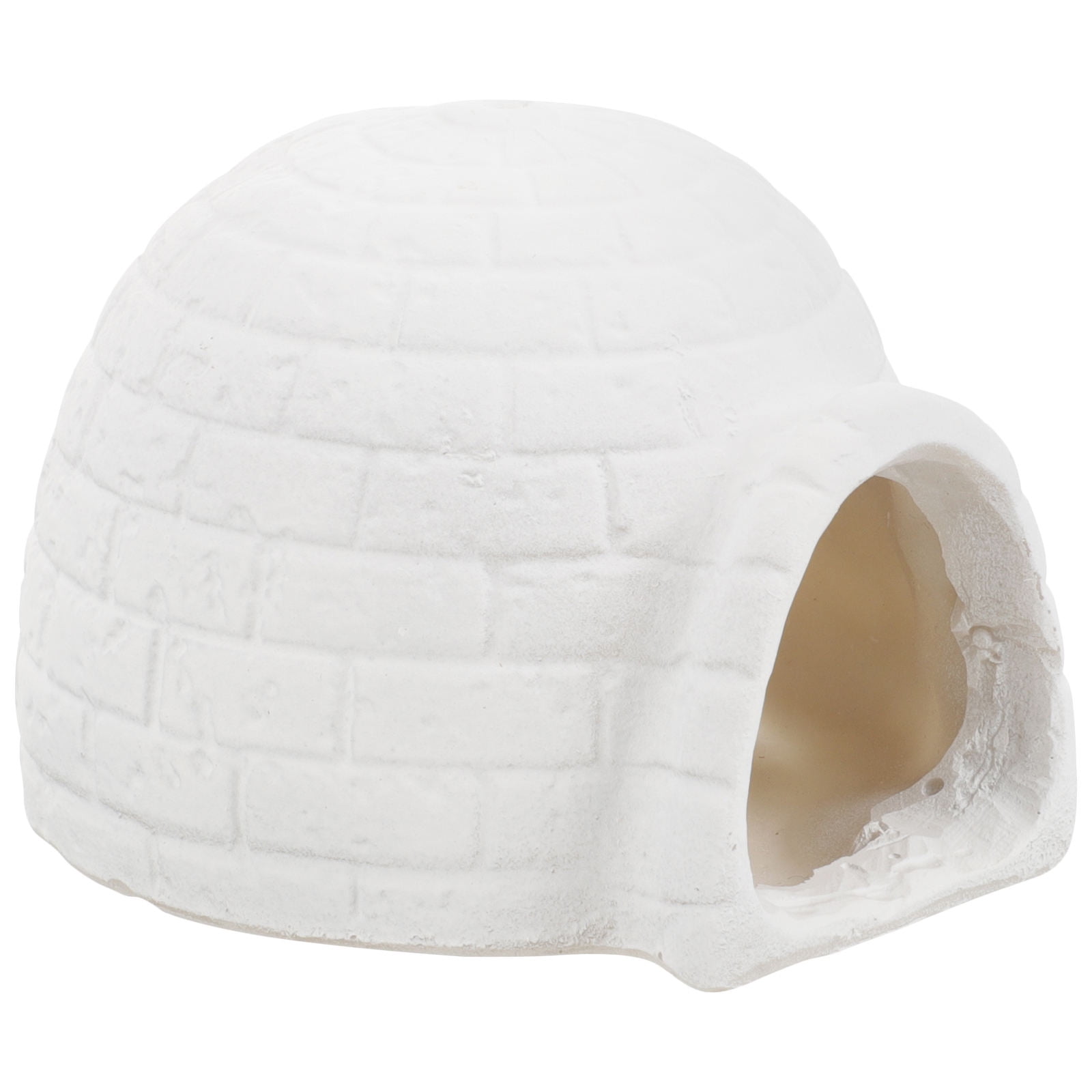 LOLIPPYY White Ceramic Hamster Hideout Ice House, Cool Habitat for Small Pets and Animals