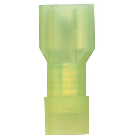 Nylon Insulated Female Disconnect Absolute USA FQD1210Y 12/10 Gauge Nylon Fully Insulated Female Quick Disconnects (Yellow) ()