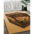 thumbnail image 3 of Ahgly Company Machine Washable Indoor Square Transitional Red Brown Area Rugs, 4' Square, 3 of 7