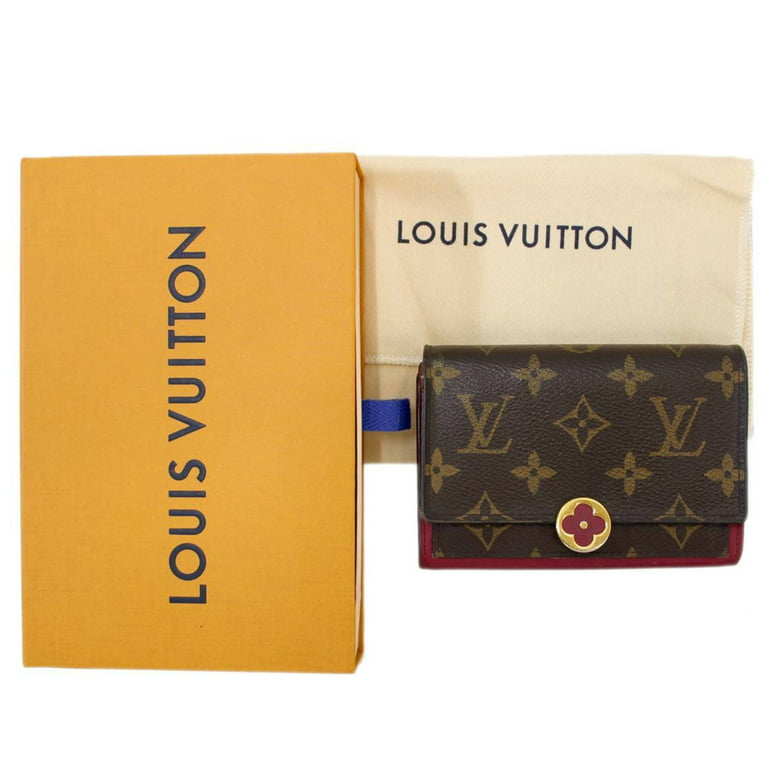 Authenticated Used Louis Vuitton LOUVUITTON Portofeuil Flor Bi-Fold Wallet  Monogram Fuchsia M64588 SP2158 Box
