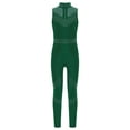 thumbnail image 3 of TSSOE Dance Unitards Girls Shiny Rhinestone Sleeveless Gymnastics Ballet Leotard Figure Ice Skating Jumpsuit Green 14, 3 of 5