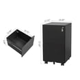 thumbnail image 5 of DEALTOPS Modern File Cabinet with 1 Lock and 2 Drawers for Legal/Letter A4 Size, Rolling Steel Storage Cabinet for Home and Office - Black, 5 of 8