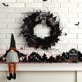 thumbnail image 3 of Glitzhome, LLC Glitzhome 26"D Pre-li LED Halloween Bat Wreath, 3 of 5
