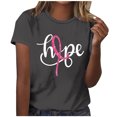 thumbnail image 2 of Njagoc3 Womens Soft Cotton Breast Cancer Awareness Shirt with Hope Bloom Design Pink Ribbon Crewneck Tee, 2 of 6