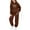 Brown, variant on Piomll Girls Outfit Sets Hooded Tracksuit Leopard Print Cherry Design Pullover Joggers Athletic Clothes