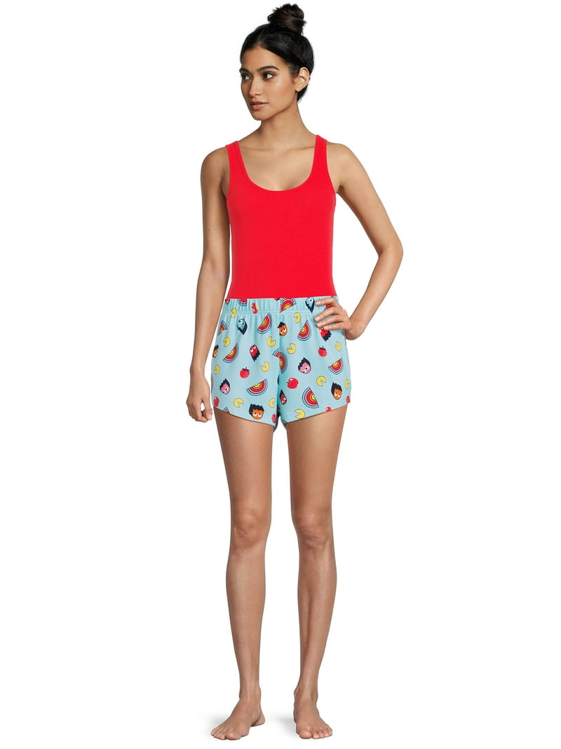 Pac-Man Women's and Women's Plus Print Sleep Shorts, 2-Pack
