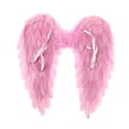 thumbnail image 1 of Alas de plumas de hada ángel para niños, disfraz de alas de ángel, accesorios de decoración para fiesta de Navidad Rosado, 1 of 8