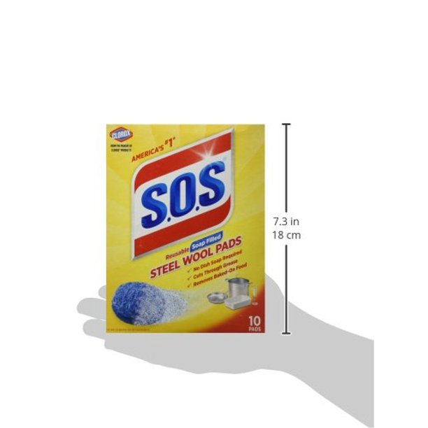 S.O.S. Steel Wool Soap Pads 10 pads