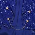 thumbnail image 6 of JOANKDMI Unisex Adult Ringmaster Showman Steampunk Magician Costume Sequined Tailcoat Jacket with Chain Details for Circus Carnival Party Stage Fancy Dress Garments, 6 of 7