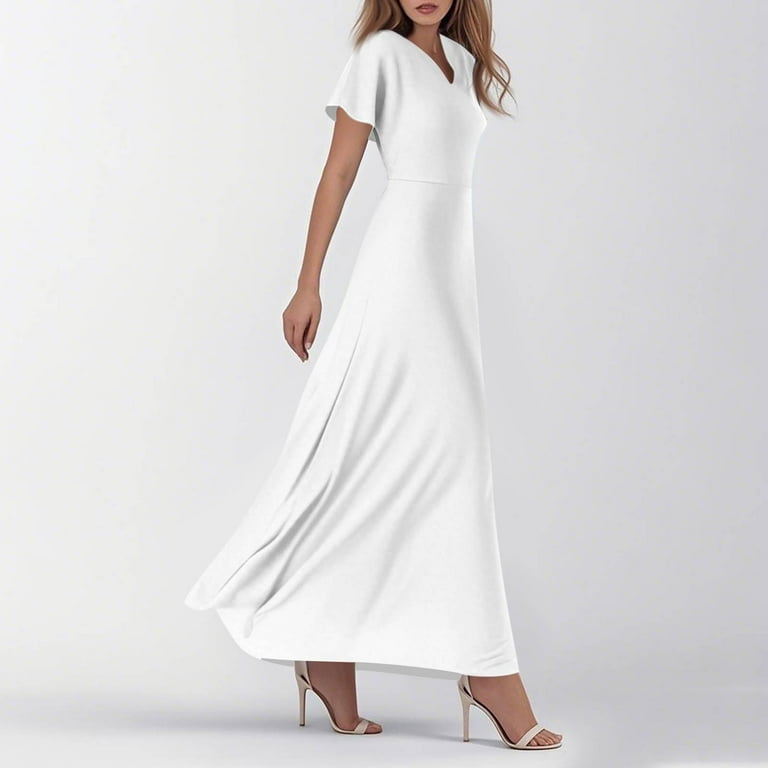 white christmas dresses White Cotton Plus Size Dress main image 1