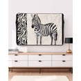 thumbnail image 3 of Outdoor TV Cover 30 to 32 Inch Weatherproof, Vintage Watercolor Waterproof TV Screen Protector for Outside Decor with Zipper and Pocket 30"L x 19"H&nbsp; , Zebra Pattern Texture Black White, 3 of 7