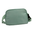 thumbnail image 4 of Waist Pack Bag Pouch Adjustable Belt Fanny Pack for Running Trekking Cycling Green, 4 of 9