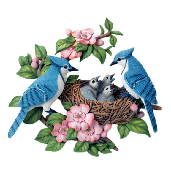 The Bradford Exchange Spring Awakenings Wall Decor Collection Issue #5 Blissful Blue Jays Sculpture 10-inches