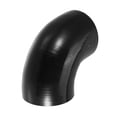 thumbnail image 5 of 95mm 3.74" ID 90 Degree Elbow Engine Silicone Hose Black for Car Intercooler Intake Piping with 2 Pcs Clamps, 5 of 6