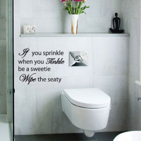 Diy If You Sprinkle Bathroom Decor Vinyl Wall Decal Quote Stickers Inspiration Walmart Canada