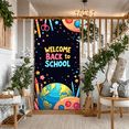 thumbnail image 2 of LUUFILx Welcome Back to School Banner Decoration Backdrop Classroom Supplies School Event Decor Photography Props Party Background Kids Party, 2 of 7