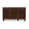 thumbnail image 1 of Baxton Studio Fernanda Moderne et Contemporain Armoire Grand de Rangement pour Chaussures d'Entrée en Bois Brun à 3 Portes Oak, 1 of 5